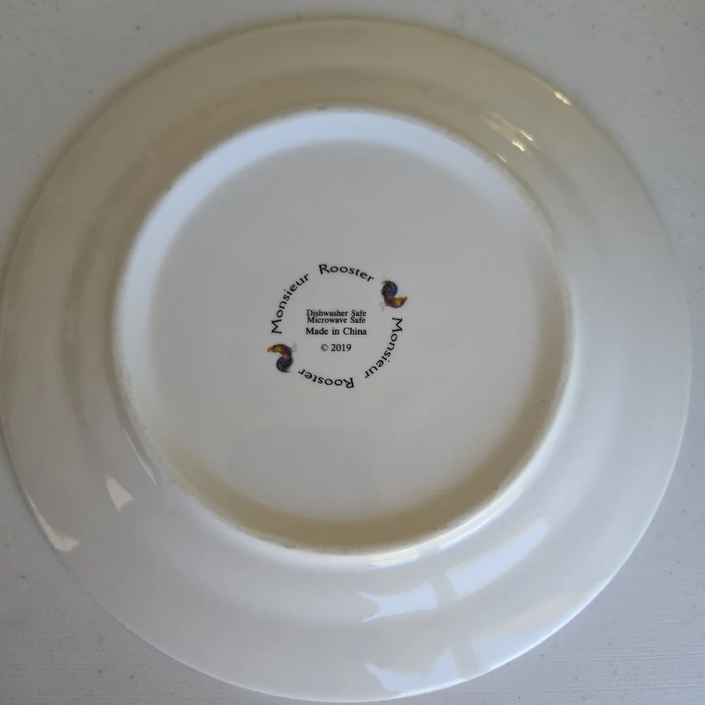 Set Of‎ 4 Rooster 8" Plates - Picture 3 of 4